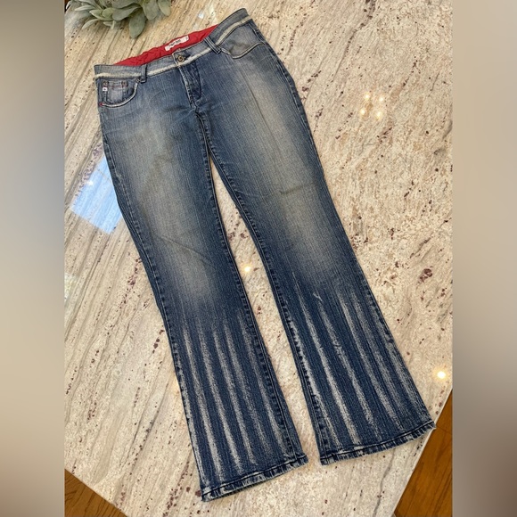 Indigo Red flair jeans size 33. Very unique style Jean - Picture 2 of 8